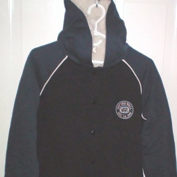 Vans Off the Wall Fleece Lined Button Down Hooded Jacket - Picture 1 of 3